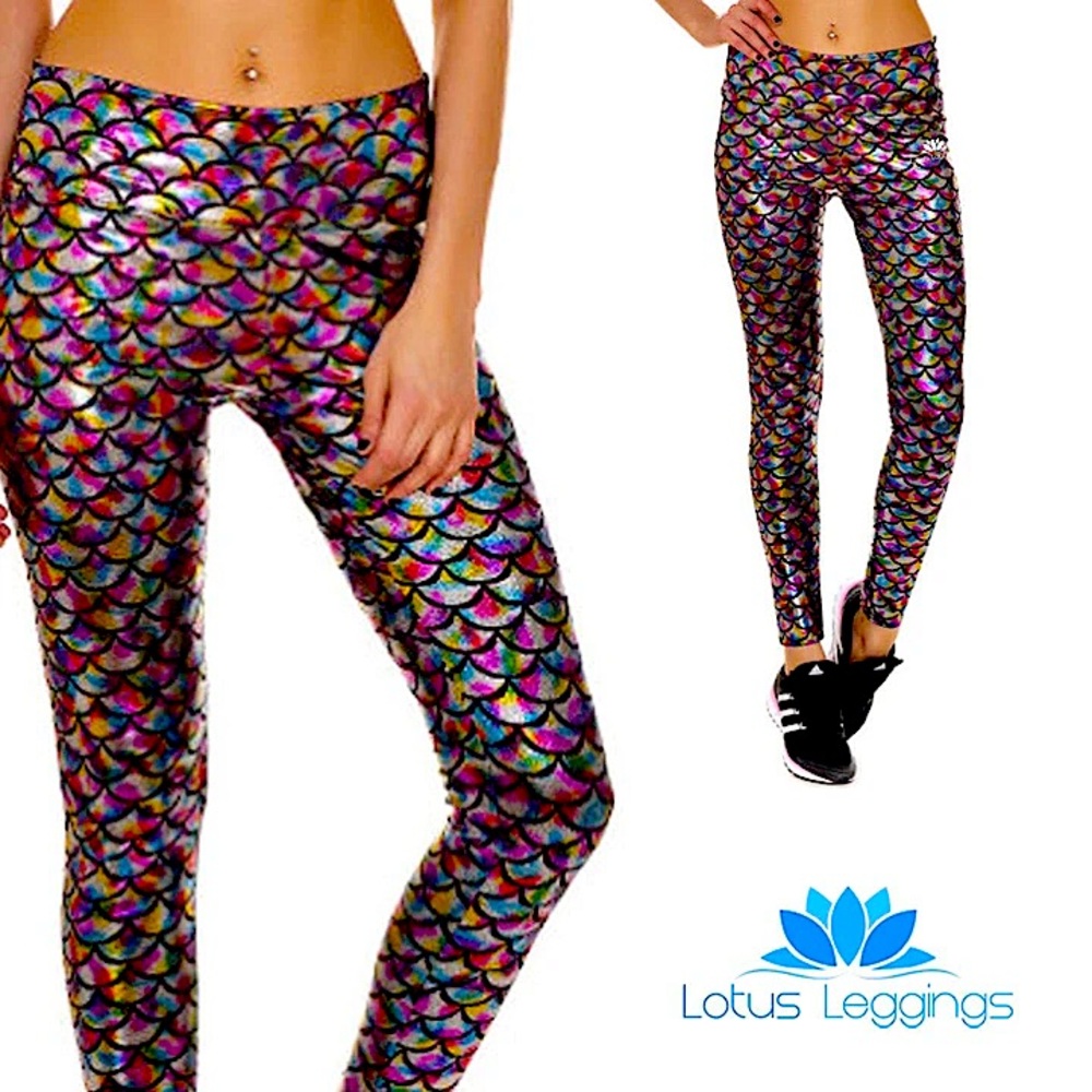 Lotus Legging Dark Multi Colored Mermaid Leggings